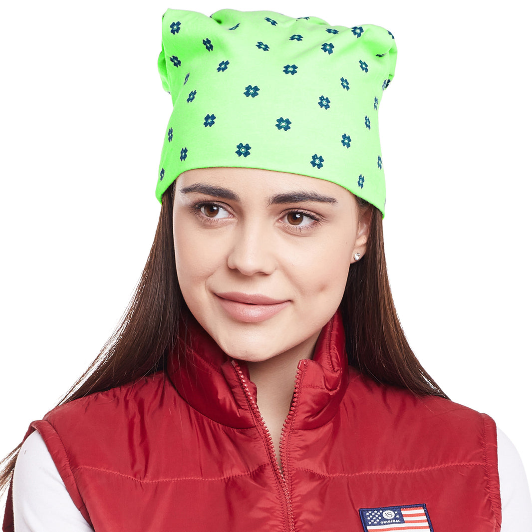 Vimal Jonney green colour caps for women