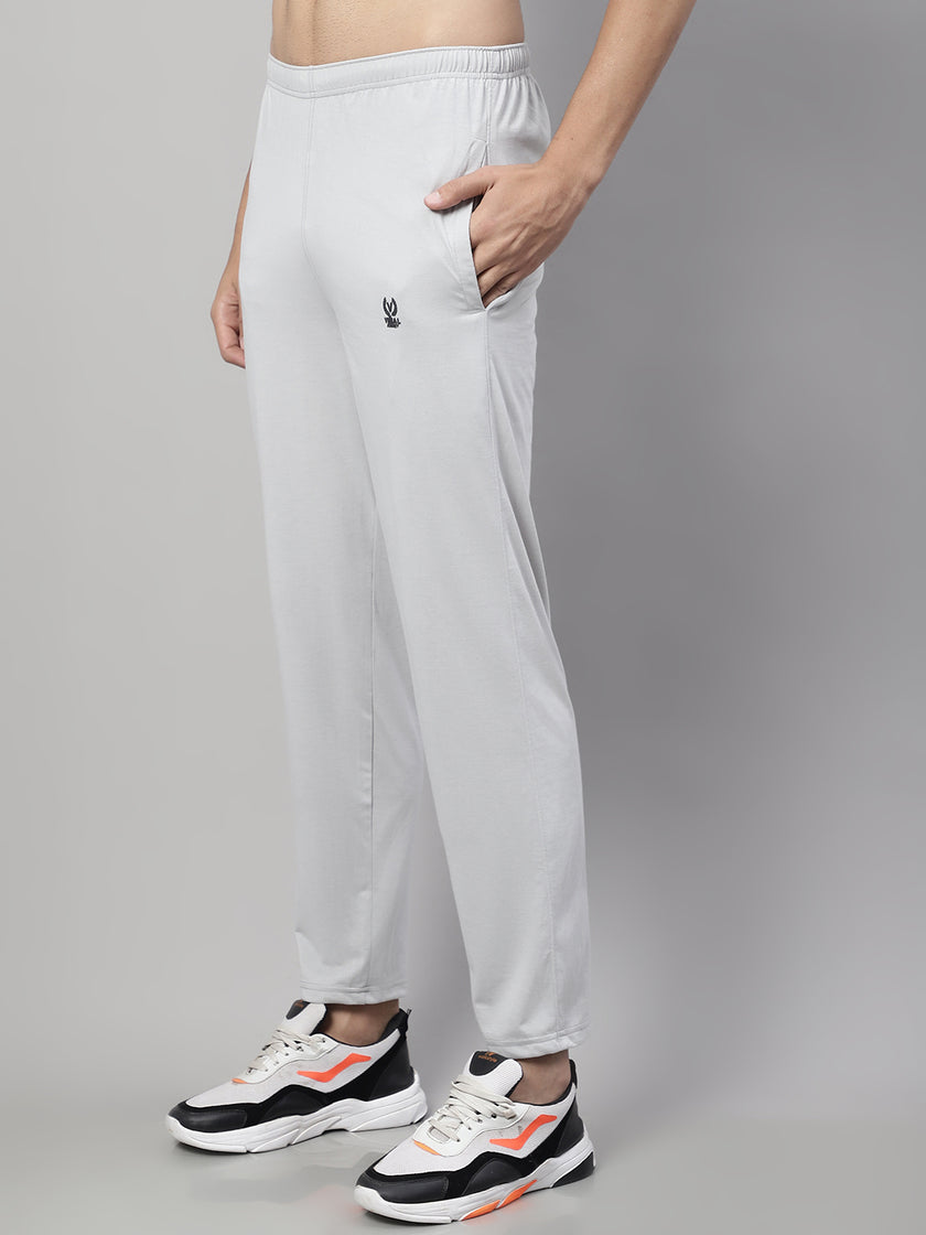 Vimal Jonney Light Grey Regular fit Cotton Trackpant for Men