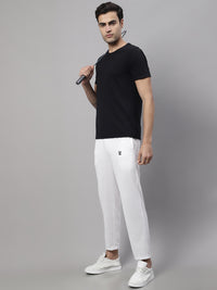 Vimal Jonney White Regular fit Cotton Trackpant for Men