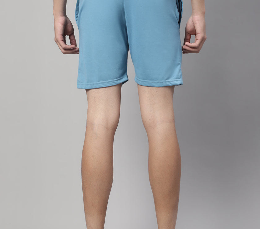 Vimal Jonney Blue Regular fit Cotton Shorts for Men