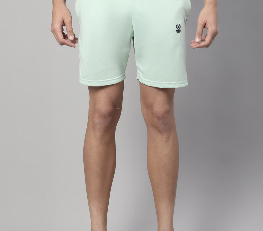 Vimal Jonney Light Green Regular fit Cotton Shorts for Men