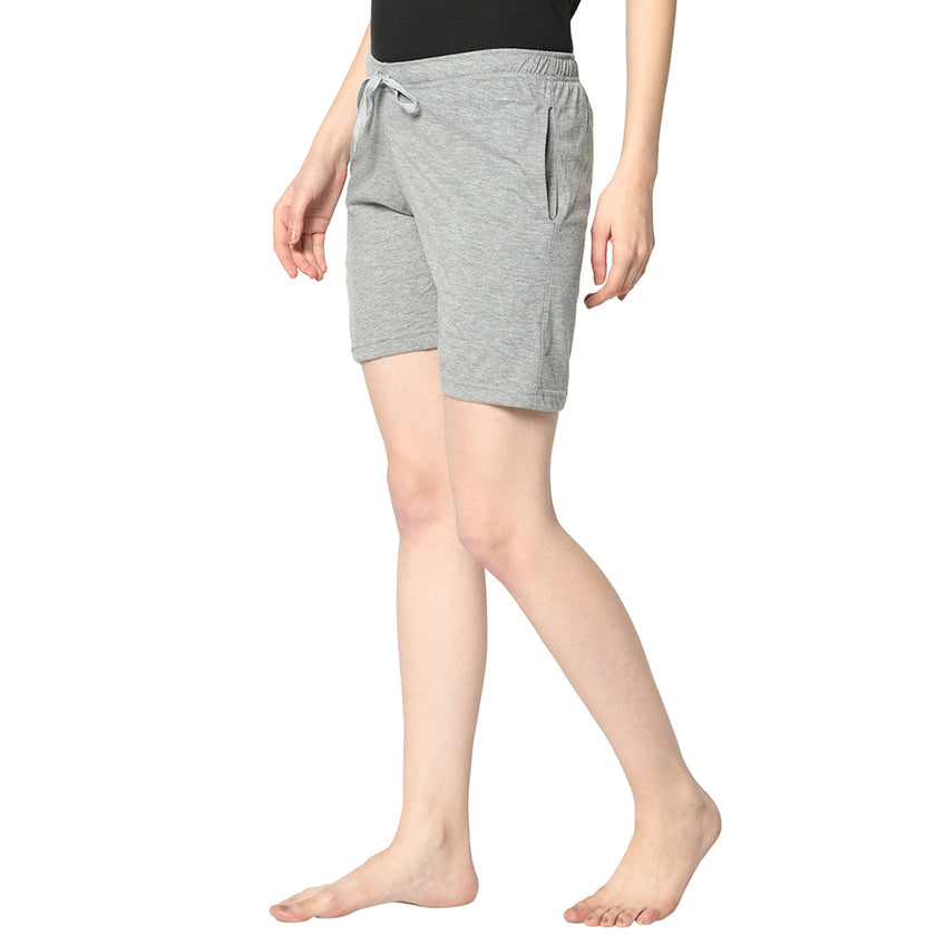 Vimal Jonney Silver Shorts For Women's
