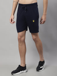 Vimal Jonney Navy Blue Regular fit Cotton Shorts for Men