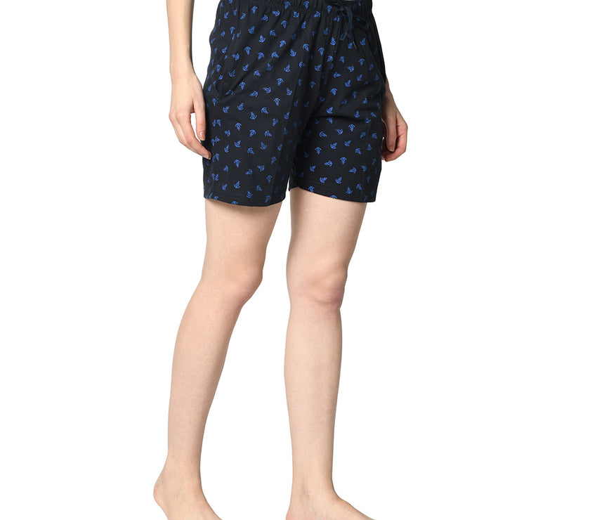 Vimal Jonney Dark Blue Shorts For Women's