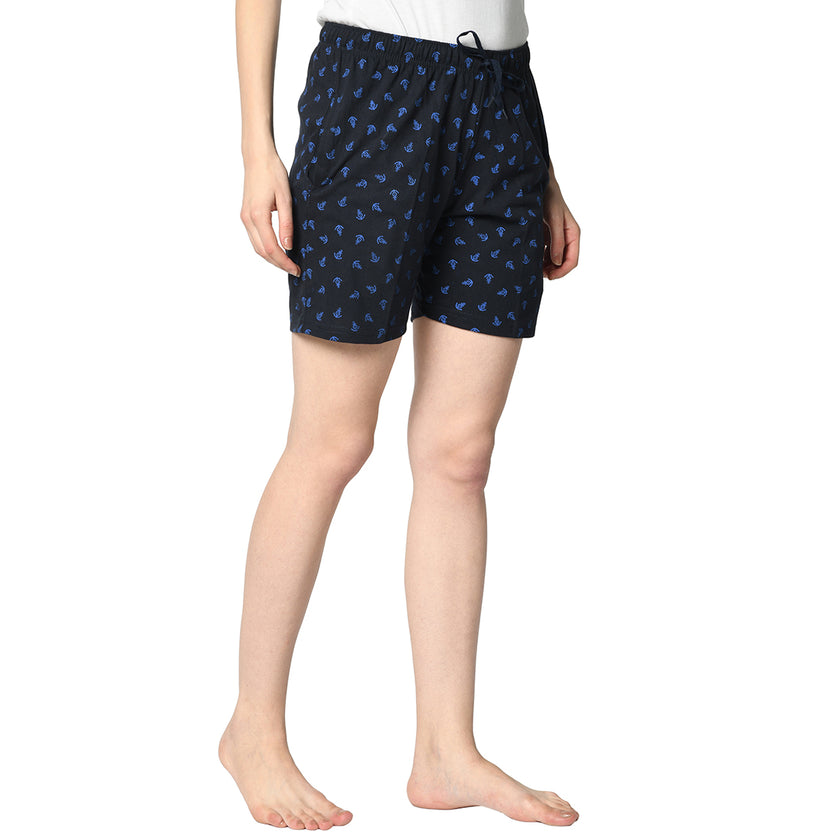 Vimal Jonney Dark Blue Shorts For Women's