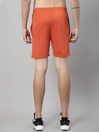 Vimal Jonney Rust Regular fit Cotton Shorts for Men