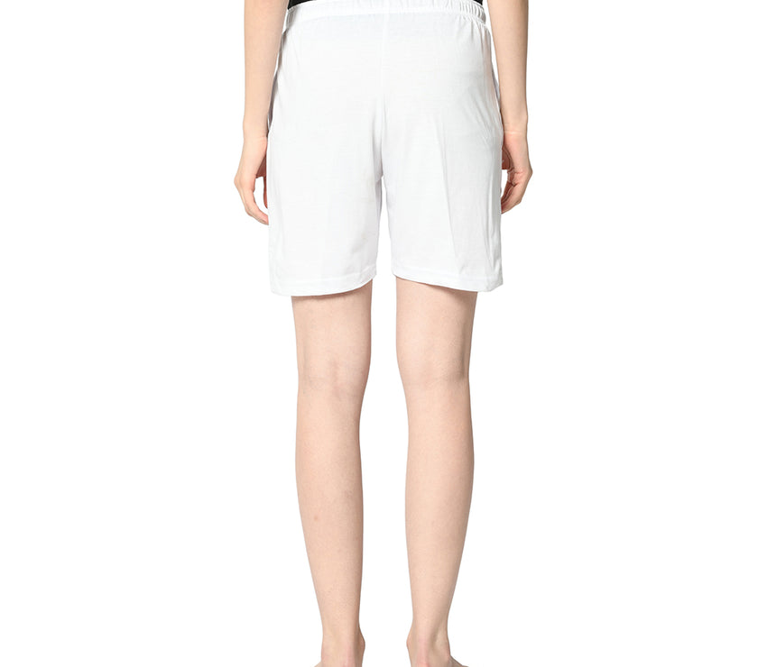 Vimal Jonney White Shorts For Women's
