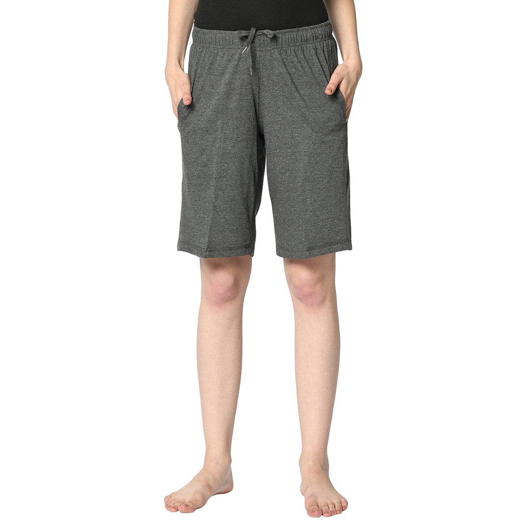 Vimal Jonney Grey Shorts For Women's