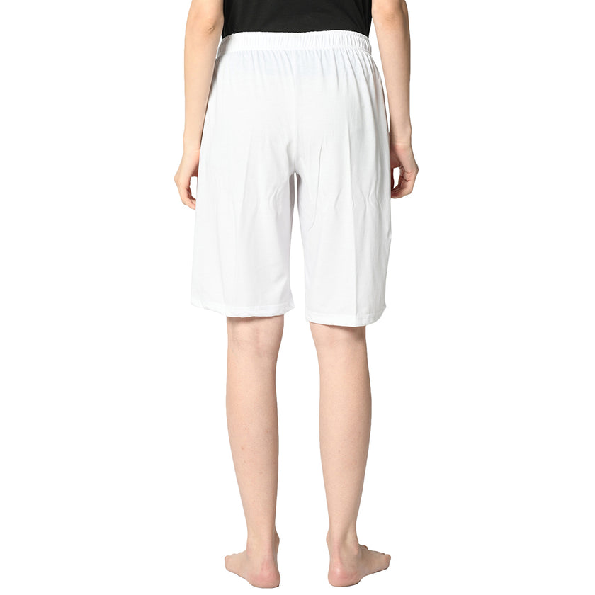 Vimal Jonney White Shorts For Women's