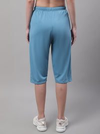 Vimal Jonney Blue Regular fit Cotton Capri for Women