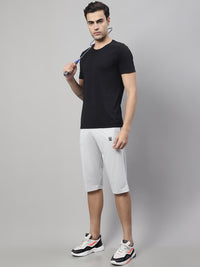 Vimal Jonney Light Grey Regular fit Cotton Capri for Men
