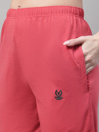Vimal Jonney Pink Regular fit Cotton Capri for Women