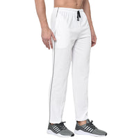 Vimal Jonney white Cotton Trackpant For Men's