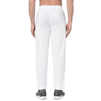 Vimal Jonney white Cotton Trackpant For Men's