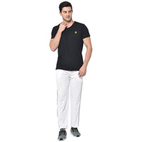 Vimal Jonney white Cotton Trackpant For Men's