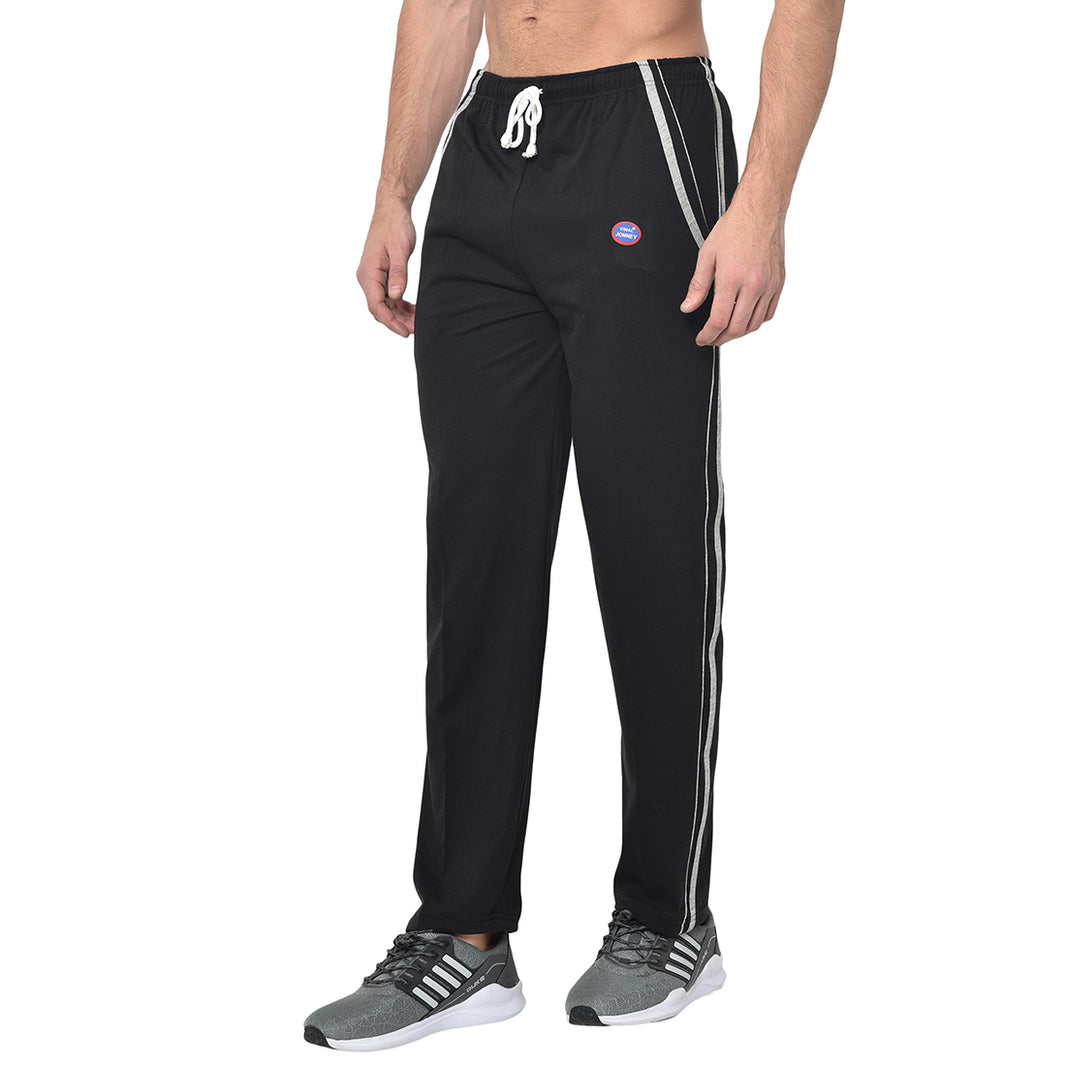 Vimal Jonney Black Cotton Trackpant For Men's