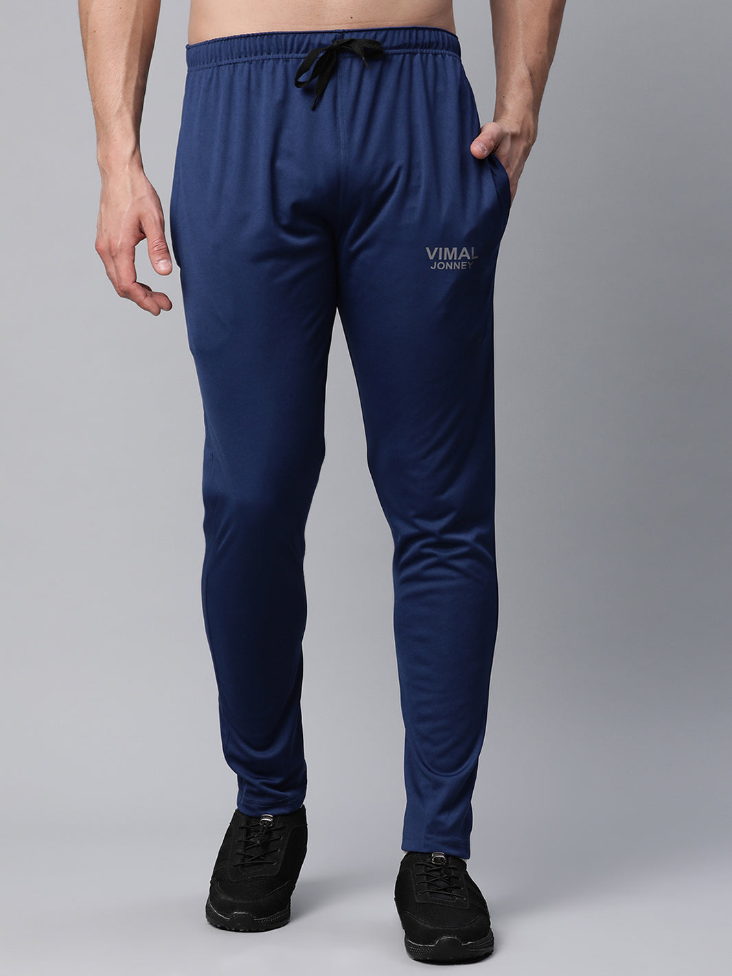 Vimal Jonney Dryfit Solid Blue Trackpant for Men