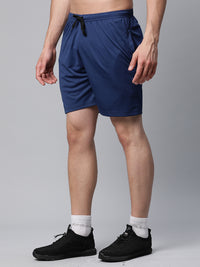 Vimal Jonney Dryfit Solid Blue Shorts for Men