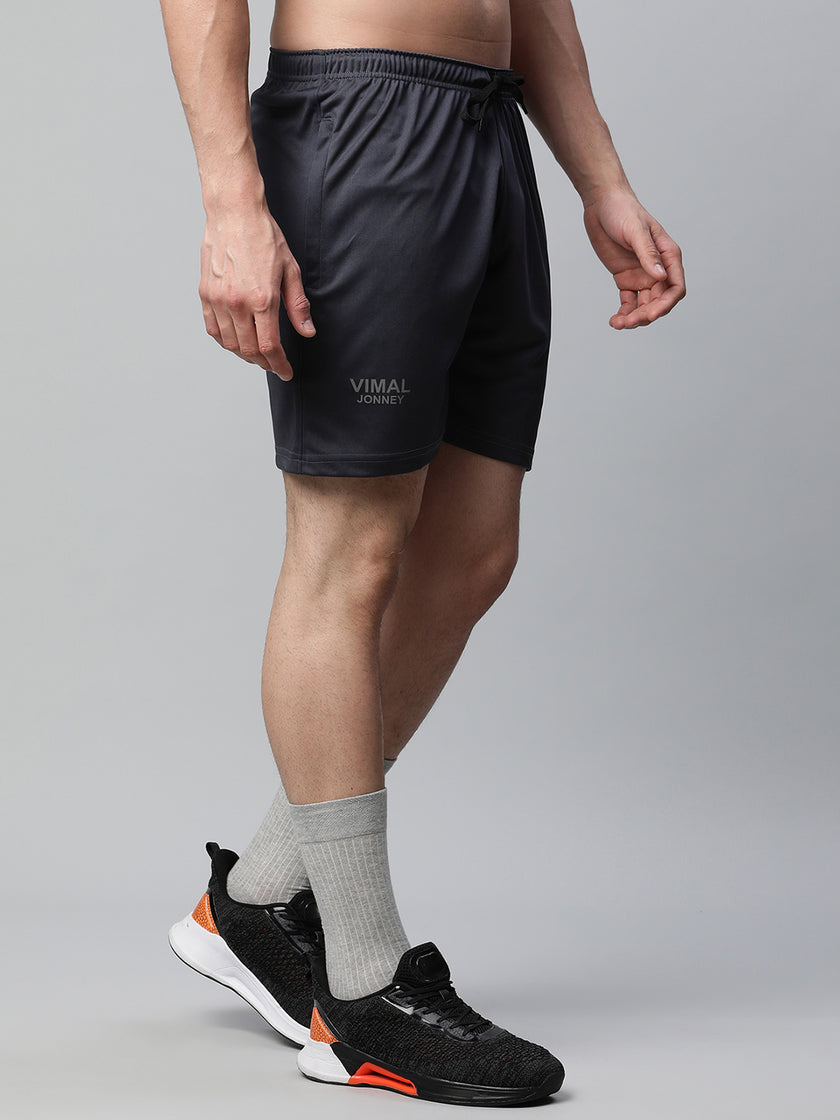 Vimal Jonney Dryfit Solid Grey Shorts for Men