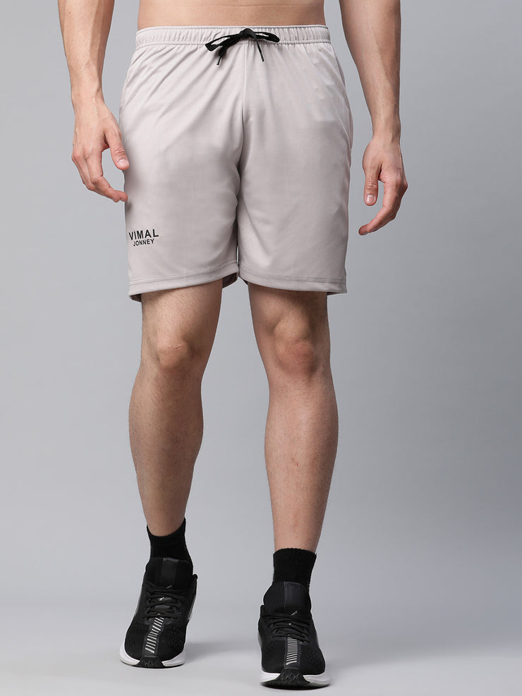 Vimal Jonney Dryfit Solid Light Grey Shorts for Men