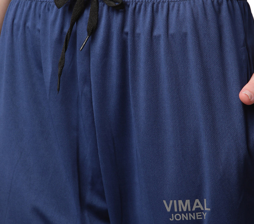 Vimal Jonney Dryfit Solid Blue Capri for Women