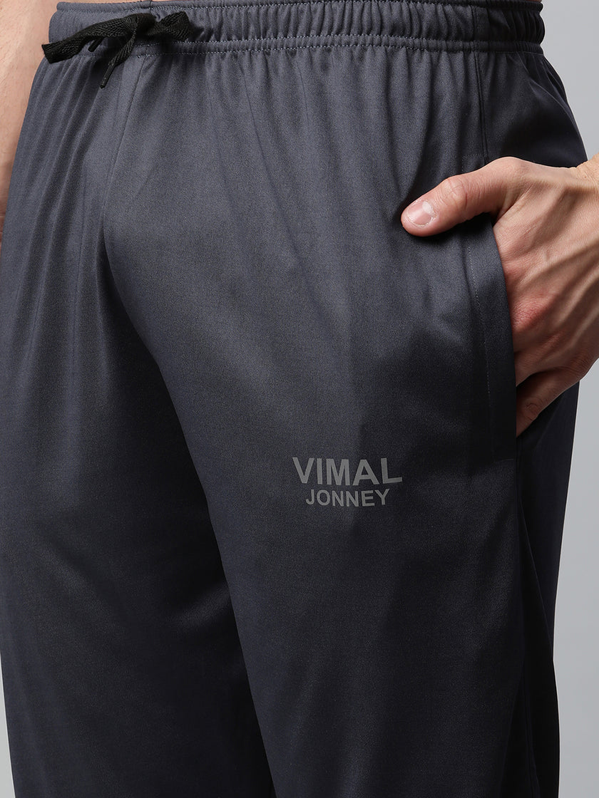 Vimal Jonney Dryfit Solid Grey 3/4th Capri for Men