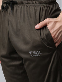 Vimal Jonney Dryfit Solid Olive 3/4th Capri for Men