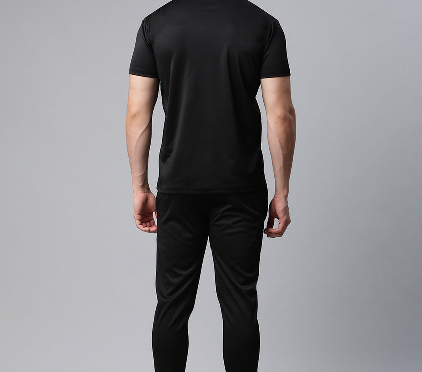 Vimal Jonnney Dryfit Solid Black Tracksuit for Men