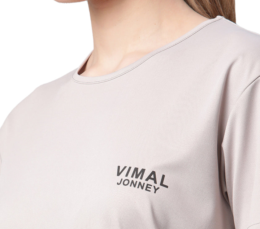 Vimal Jonnney Dryfit Solid Light Grey Tracksuit for Women