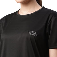 Vimal Jonnney Dryfit Solid Black Tracksuit for Women