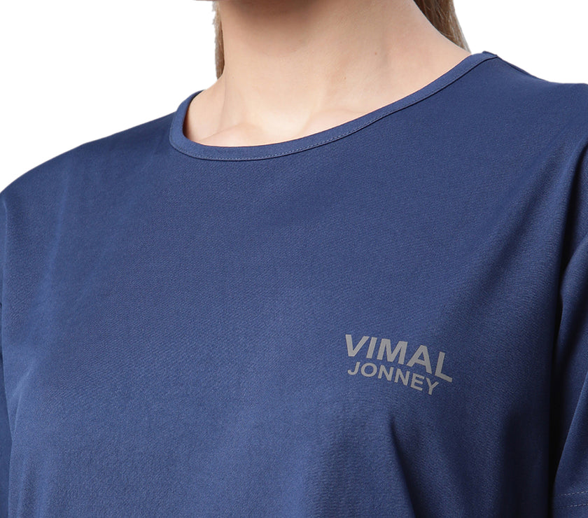 Vimal Jonnney Dryfit Solid Blue Tracksuit for Women