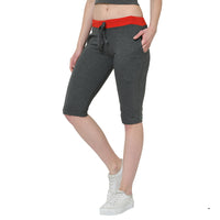 Vimal Jonney Grey 3/4th Capri for Women