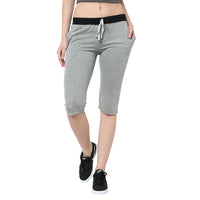 Vimal Jonney Silver 3/4th Capri For Women's