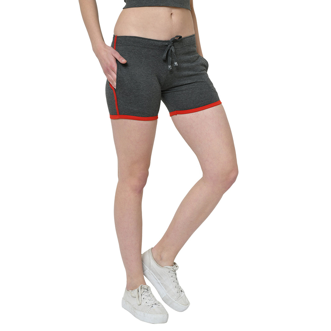 Vimal Jonney Grey Color Shorts For Women