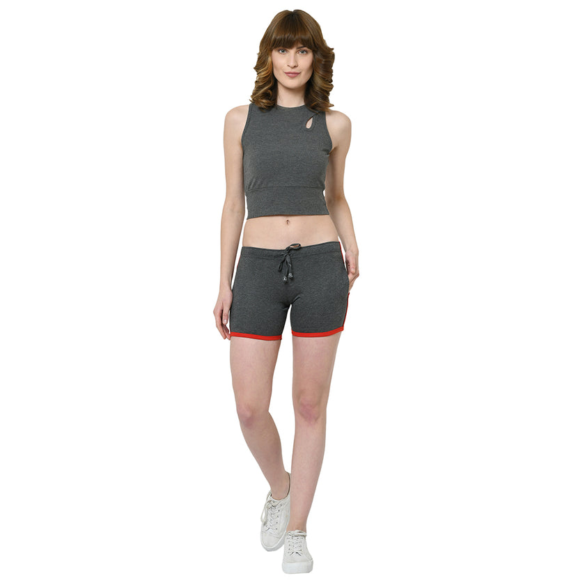 Vimal Jonney Grey Color Shorts For Women