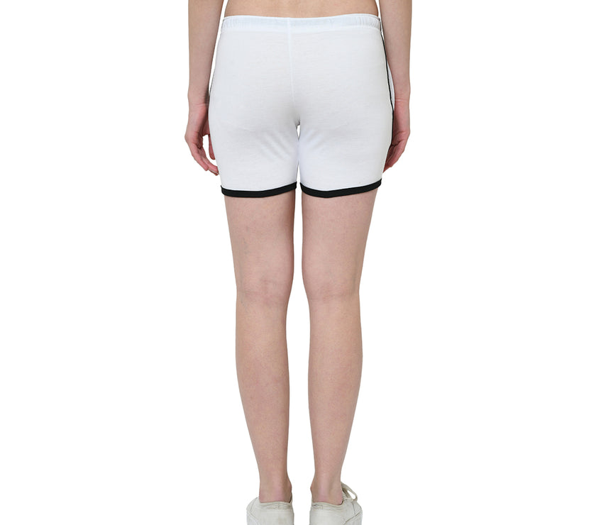 Vimal Jonney White Color Shorts For Women