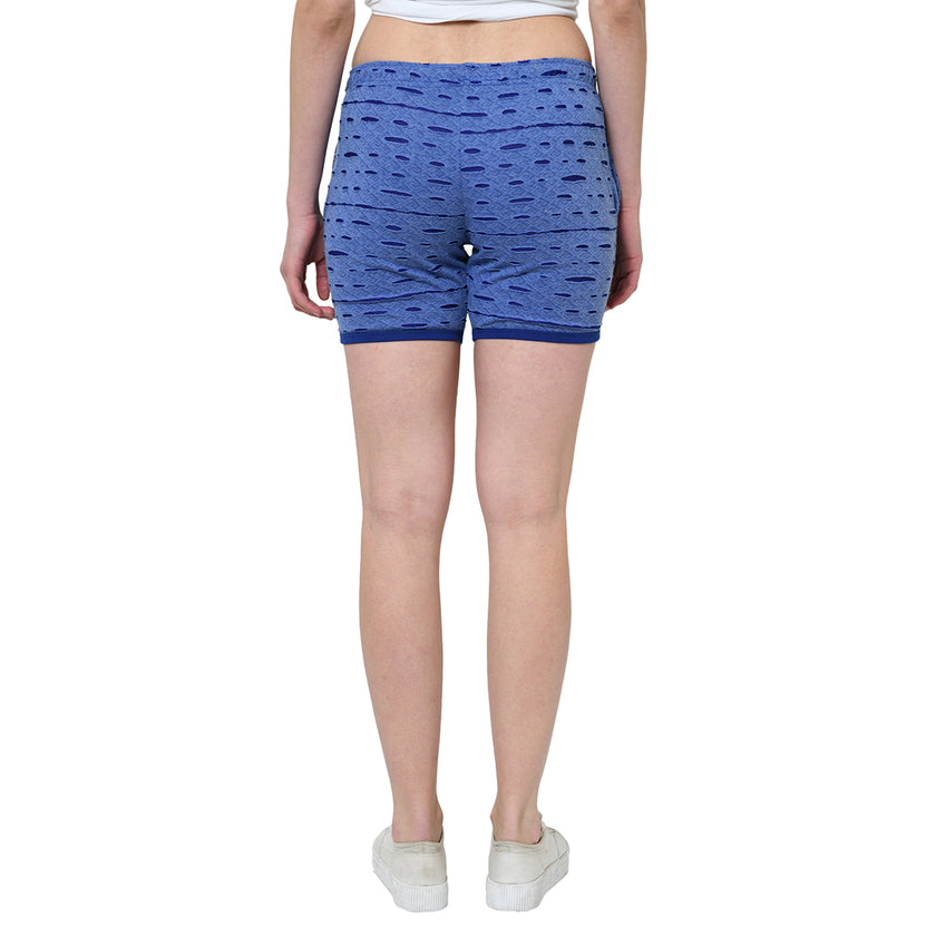 Vimal Jonney Sky Blue Color Shorts For Women
