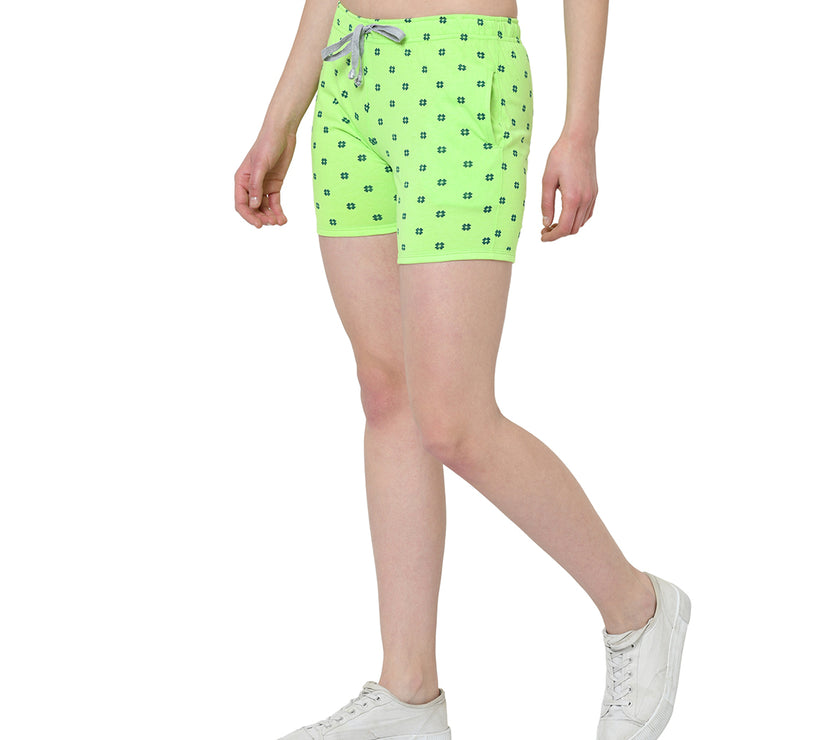 Vimal Jonney Green Color Shorts For Women