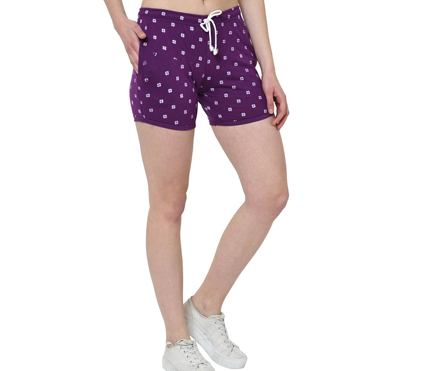 Vimal Jonney Purple Color Shorts For Women
