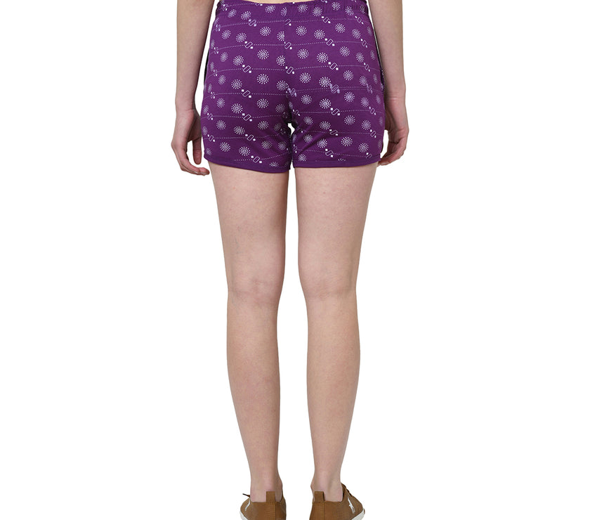 Vimal Jonney Purple Color Shorts For Women