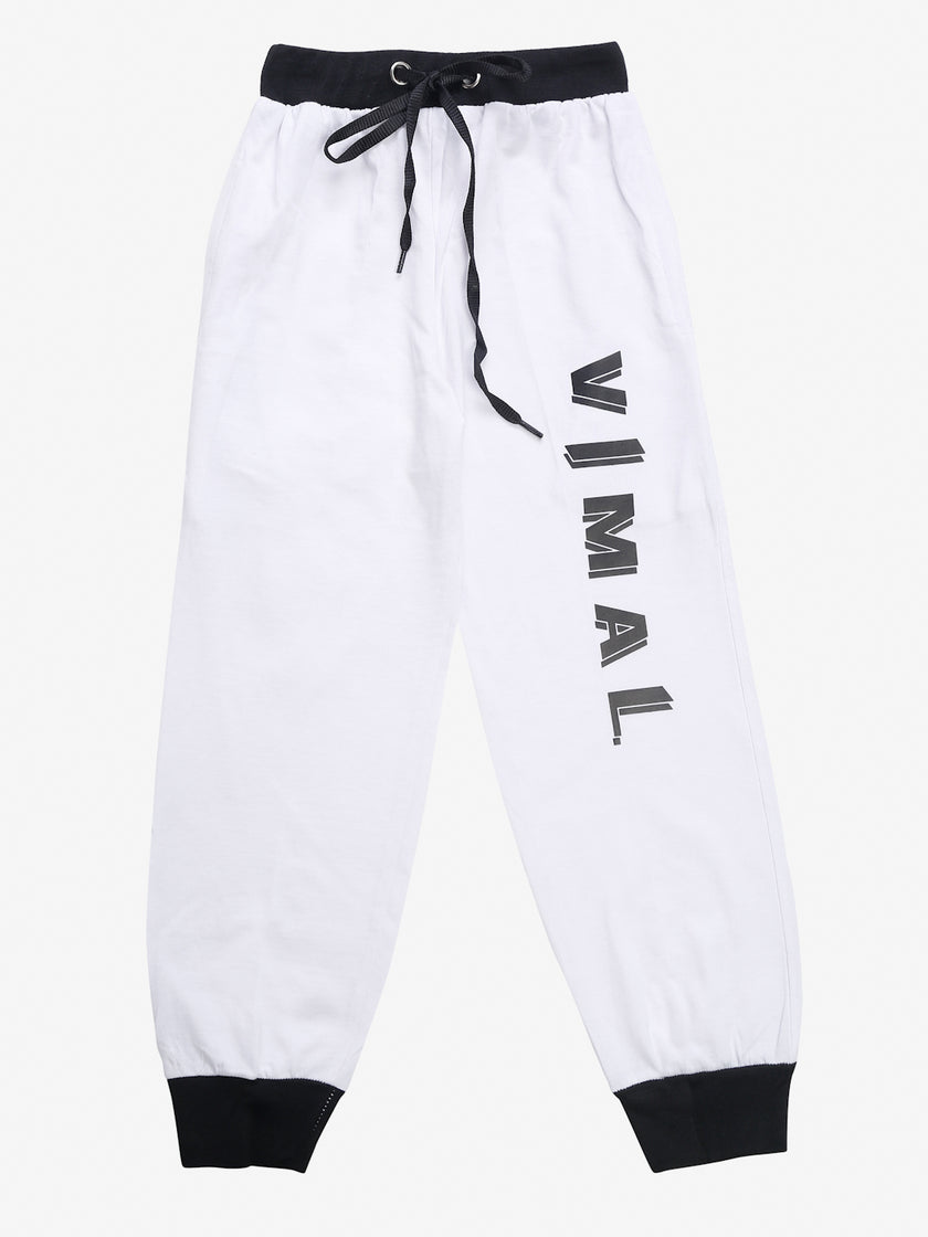 Vimal Jonney Kid's White Trackpants - Vimal Clothing store