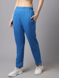 Vimal Jonney Fleece Regular-Fit Blue Trackpant for Women