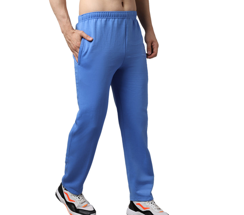 Vimal Jonney Fleece Regular-Fit Sky Blue Trackpant for Men