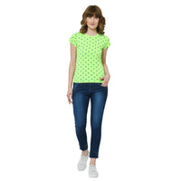 Vimal Jonney Green Half Sleeve T-shirt For Women's