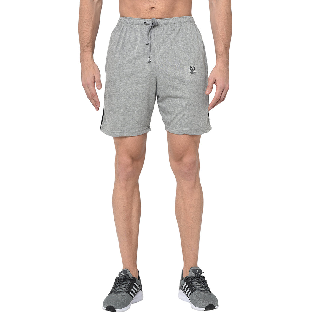 Vimal Jonney Silver Shorts For Men's