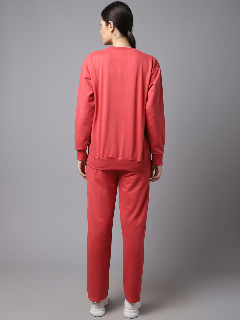 Vimal Jonney Fleece Pink Tracksuit for Women