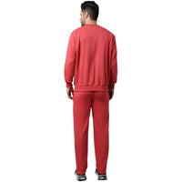 Vimal Jonney Fleece Printed Pink Tracksuit for Men