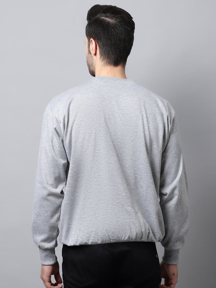 Vimal Jonney Fleece Round Neck Melange Sweatshirt for Men