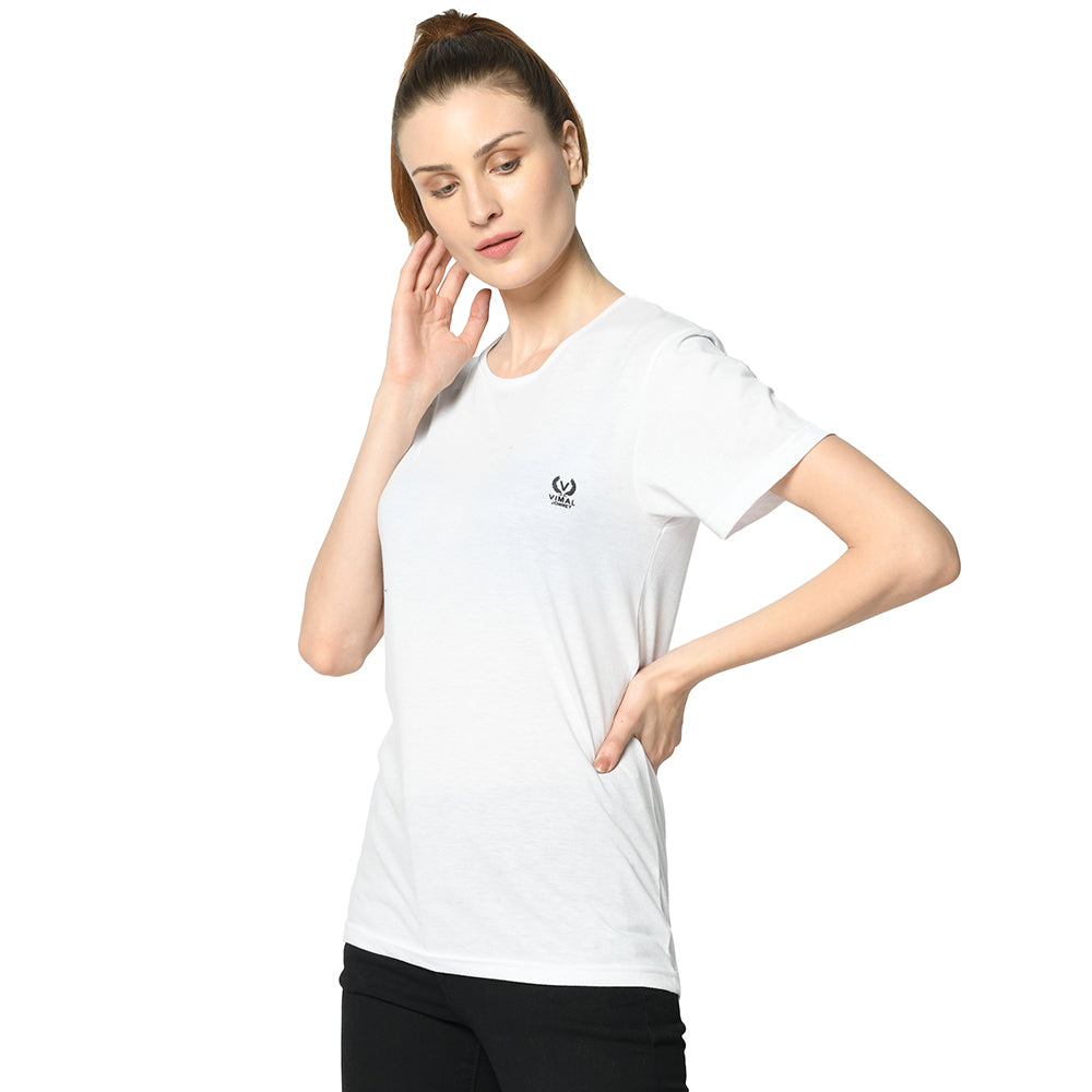 Vimal Jonney White Color  Tshirt For Women