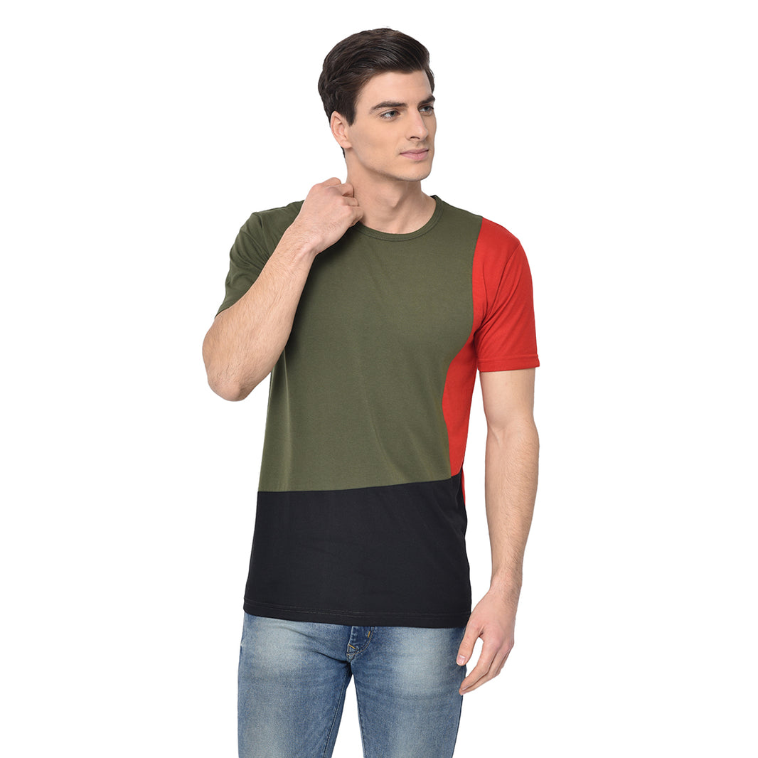 Vimal Jonney Round Neck Green T-shirt For Men's - Vimal Clothing store